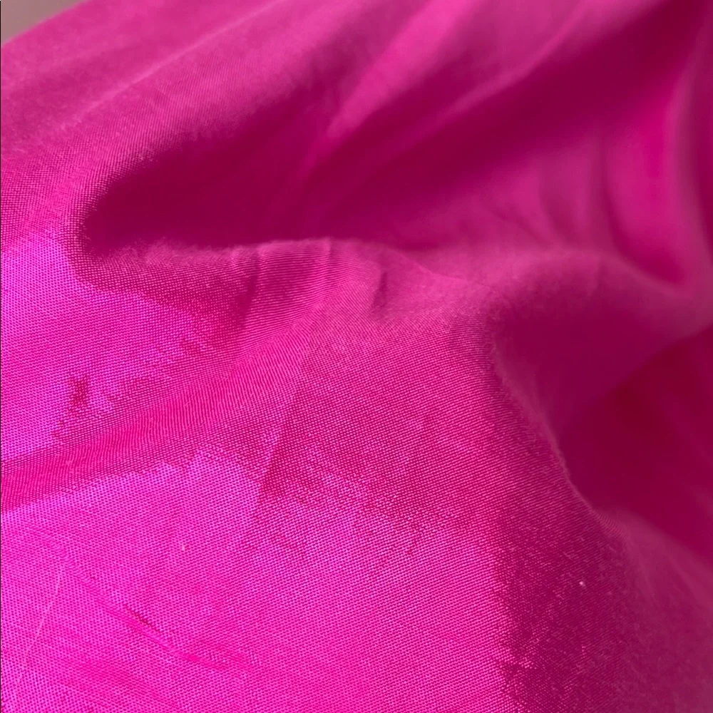 Abercrombie & Fitch Hot Pink Puff-Sleeve Maxi Dress